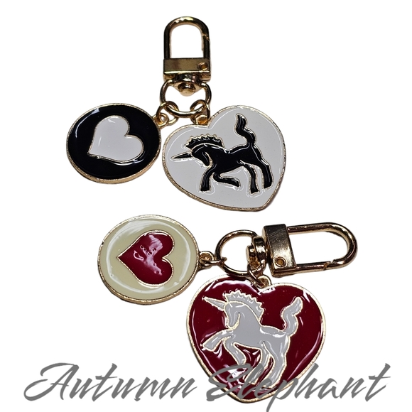 Set of 2 Unicorn Purse Charms, Keychains - Picture 3 of 7